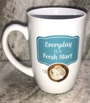 Coffee Tea Mug ”Everyday Is A Fresh Start”Offic￼e Work 16oz Cup Gift-NEW-SHIP24H - £15.69 GBP