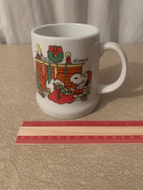 Peanuts JAPAN Snoopy Christmas Coffee Mug- Vintage 1978 Merry Christmas EUC - $12.38