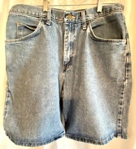 Wrangler Denim Shorts 34 Blue Jean Vintage Straight Leg 8.5 inseam - £10.03 GBP