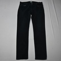 HUDSON 38x34 Sartor Slouchy Skinny Black Stretch Denim Mens Jeans - $36.39