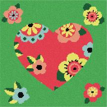 pepita Heart Art Deco Needlepoint Canvas - £61.62 GBP+