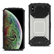 [Pack Of 2] Apple Iphone Xs Max Metallic Front Cover Case In Silver And Black - £24.55 GBP