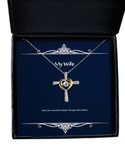 Useful Wife Cross Dancing Necklace, Keep Calm and Let The Radiation Therapist Wi - £38.91 GBP