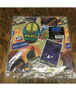 Vintage artfaire gift wrap hotel travel design print still in original p... - $19.75