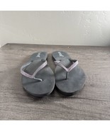 Reef Womens Thong Flip Flop Size 7.5 Wedge Sandal Purple Glitter Sparkly... - $23.10 CAD
