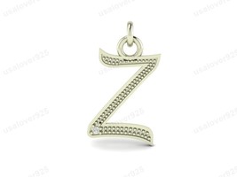 Z Alphabet Diamond Stone 925 Sterling Silver Handmade Modern Pendant Jew... - $35.00