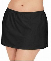 MSRP $40 $40 Island Escape Skirted Fold Over Swim Bottom Built In Black Size 18W - £10.10 GBP