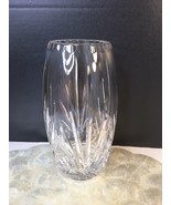 10&quot; Cut Crystal Lead Crystal Vase With Thumbprint Design At Top 5lbs - £32.43 GBP