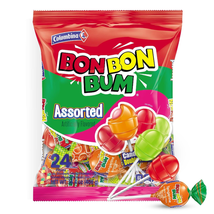 Colombina Bon Bon Bum Lollipops W/Bubble Gum Center, Assorted Flavors, I... - £20.40 GBP