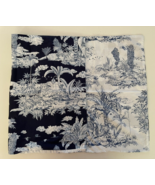 2 Williams Sonoma Home Blue Reversble Lanta Toile Cotton King Pillow Sha... - €84,87 EUR