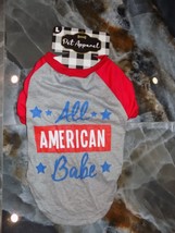 Woof Pet Apparel All American Babe Dog Tee Shirt Size L NEW - £15.37 GBP