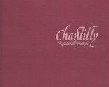 Chantilly Restaurant Francais Menu Palo Alto California 1980&#39;s - $67.32