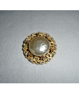 Miriam Haskell Brooch Pin Imitation Baroque Pearls and Rhinestones Vintage - £98.06 GBP
