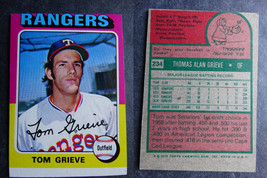 1975 Topps Mini #234 Tom Grieve Texas Rangers Miscut Error Oddball Baseball Card - $4.99