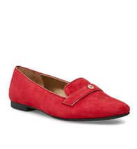 NEW ANNE KLEIN RED LEATHER SUEDE COMFORT MOCCASINS SIZE 8 M $89 - $63.90