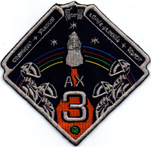 Human Space Flights Ax-3 #2 Crew Dragon Freedom USA Iron On Embroidered ... - $25.99+