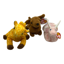 TY Beanie Babies Set of 3 Giraffe Dog & Snail - £7.51 GBP