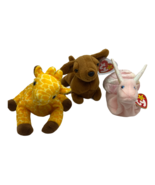 TY Beanie Babies Set of 3 Giraffe Dog &amp; Snail - $9.60