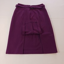 New York & Company Women's Purple Belt Stretch Skirt Size 4 image 8