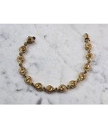 Womens Sterling Silver Gold Tone Citrine Peridot Bracelet 17.3g E3698 - $124.24 CAD