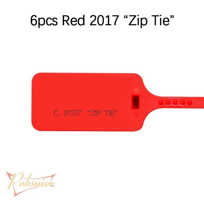 6pcs New 2017 Zip Tie Printed Disposable Plastic Security Seals Off Tag  White R - £119.59 GBP
