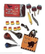 JOLEE&#39;S Boutique Stickers TRICK OR TREAT Halloween Candy 3D Jolees Vinta... - $249.41 MXN