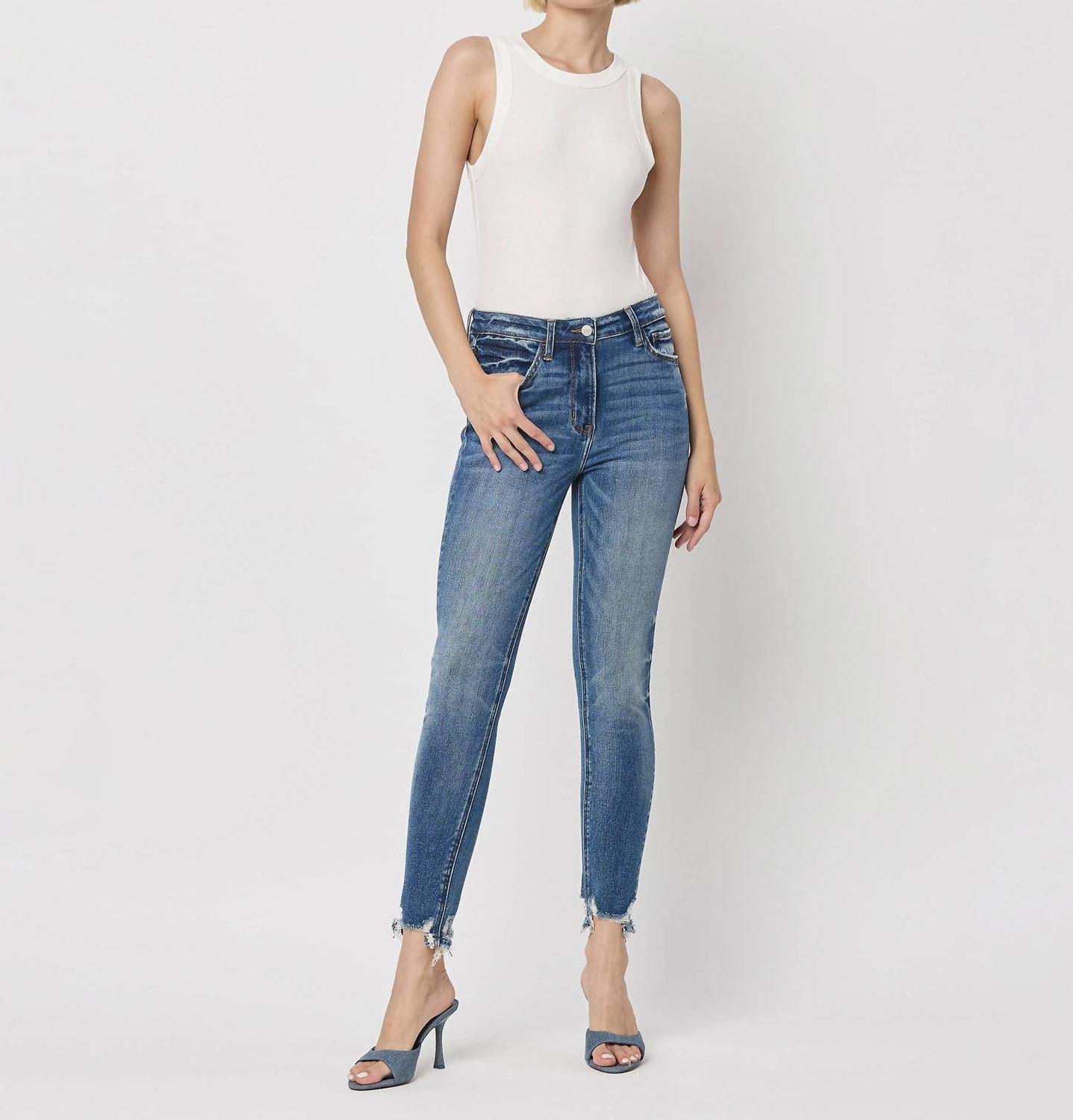 Lovervet High Rise Distressed Hem Skinny Jean Instrumental - $34.00