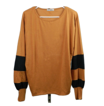 Tunic Blocked Carmel Color Fashion T Shirt SIZE  XS See Measurements NEW - £6.81 GBP