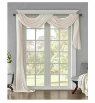 Madison Park Harper 42X216&quot; Solid Lightweight Crushed Sheer Curtain Scarf - $38.60