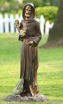 Large Saint Francis of Assisi Patron Saint of Animals and Nature Garden Statue - $253.99