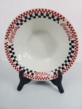 Coca Cola Black and White Checkered Dinnerware Plate Bowl 1997 Gibson - £5.52 GBP