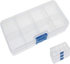 4 Pack 8 Grids Plastic Bead Organizer Box/Clear Crafts Thread 5.5&quot;L x 2.7&quot;W - $249.34 MXN
