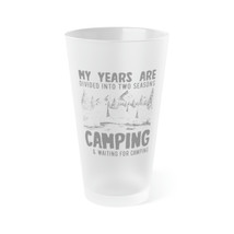 Personalized Matte Frost Pint Glass 16oz - Camping Adventure Design - £17.83 GBP