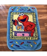 Vintage 90s Sesame Street Owen Elmo Blanket 44”x30.5” Dorothy Fish Bowl ... - £23.91 GBP