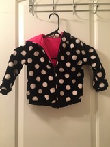 Disney Minnie Mouse Toddler Girls Fleece Polka Dot Hoodie Full Zip Size 2T - £33.80 GBP