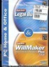 Quicken Legal Business Pro 2006 &amp; Quicken WillMaker Plus 2006 (PC Home &amp;... - £33.25 GBP