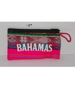 Bahamas zippered Change Purse Pink Green Yellow - €8,37 EUR