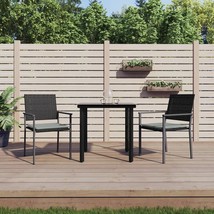  Garden Dining Set Black PE rattan Compact Durable - $6,757.19 MXN