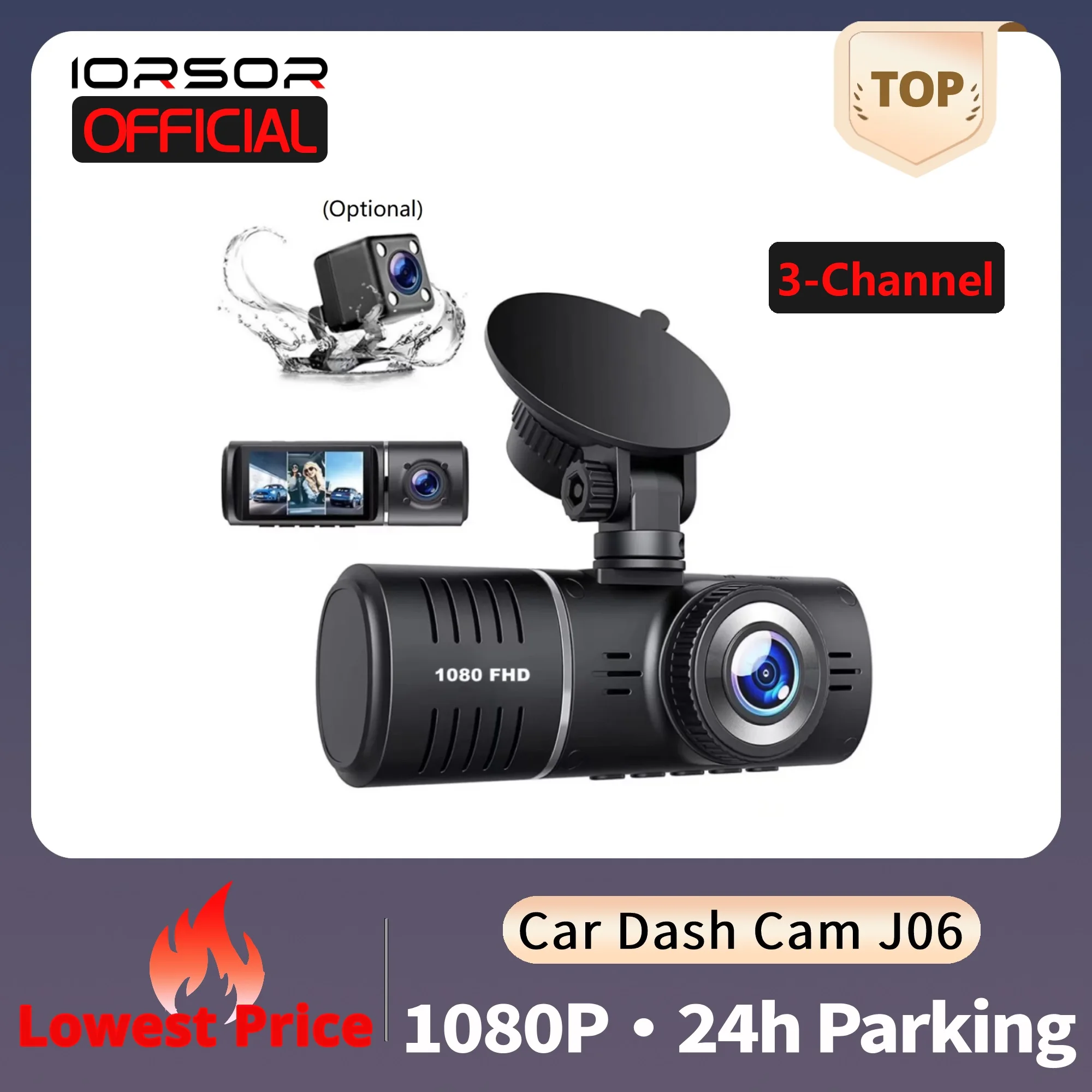 Dash Cam for Cars 3 Camara Para Vehiculo Front and Rear Night Vision Dashcam Car - £35.12 GBP+