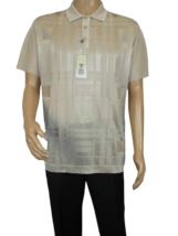 Mens Polo Shirt Slinky Sheer Short Sleeves Soft Touch Stacy Adams 57006 Taupe - £22.41 GBP