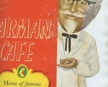 Harman Cafe Colonel Sanders Menu Salt Lake City Kentucky Fried Chicken 1... - $790.02