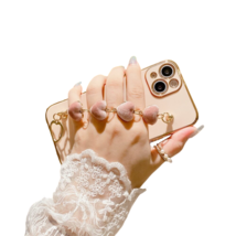 Anymob iPhone Case Peach Luxury Lovely Flannel Bracelet Silicone Back Cover - £23.10 GBP