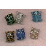 SIX GLASS FROG BEADS - £5.59 GBP