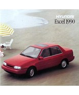 1990 Hyundai EXCEL sales brochure catalog US 90 GL GS GLS - £4.72 GBP