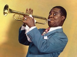 11865.Decor Poster.Room wall.Home vintage art design.Louis Armstrong color photo - £13.35 GBP+