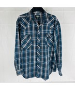 Vintage Sandy River Men&#39;s 2XLT Flannel Pearl Snap Shirt Western Heavywei... - £25.35 GBP