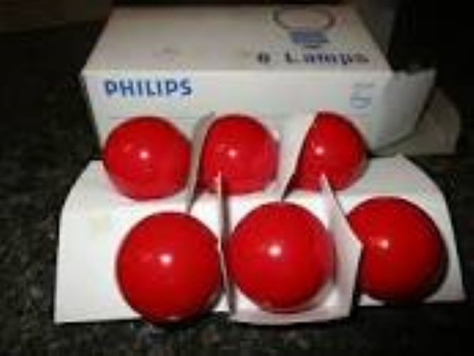 red bulb 7 1/2 s/r Philips 7 1/2 watts 120v medium screw lamp  - $2.70