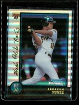 Vintage 1998 BOWMAN CHROME Refractor Baseball Card #82 ABRAHAM NUNEZ Pir... - £11.72 GBP