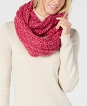 INC International Concepts Textured Knit Infinity Scarf Eyelash Yarn, Pink - £11.79 GBP