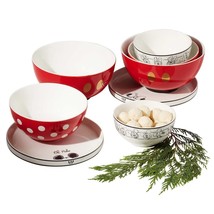 Disney Dinnerware Set Lenox Dinner Plates And Bowls Porcelain Nesting Dishes 8PC - £137.45 GBP